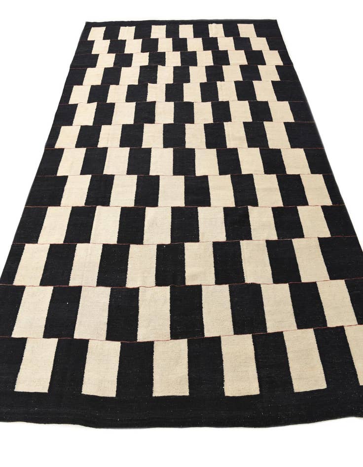 Detail image of  8' 6 x 9' 4  Hand Woven Kilim Modern Wool Rug