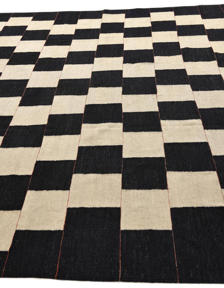 Detail image of  8' 6 x 9' 4  Hand Woven Kilim Modern Wool Rug