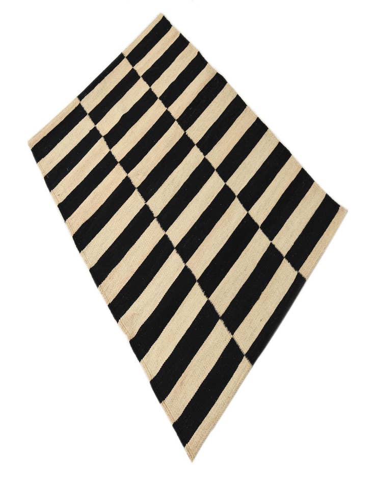 Detail image of  2' 8 x 3' 9  Hand Woven Kilim Modern Wool Rug