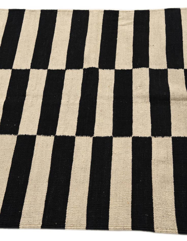 Detail image of  3' 4 x 4' 11  Hand Woven Kilim Modern Wool Rug