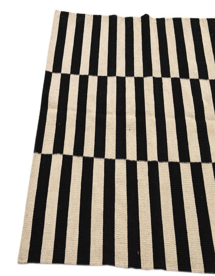 Detail image of  3' 4 x 4' 10  Hand Woven Kilim Modern Wool Rug