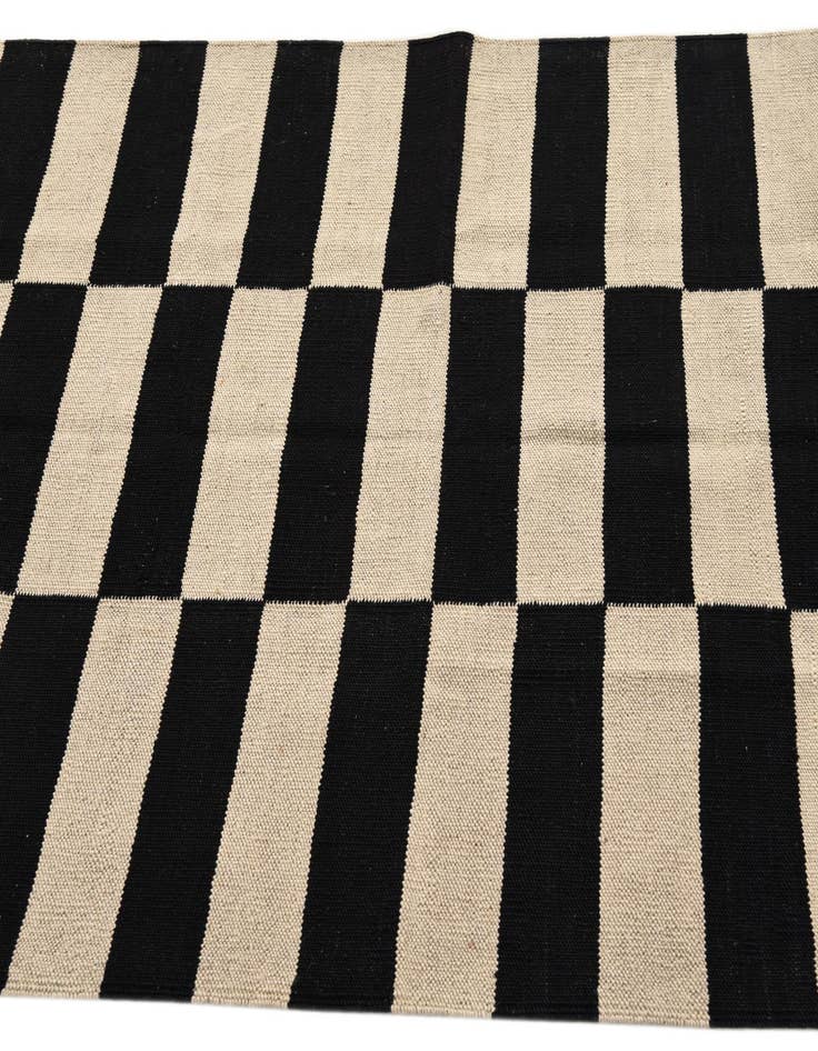 Detail image of  3' 4 x 4' 11  Hand Woven Kilim Modern Wool Rug