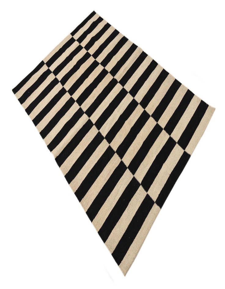 Detail image of  3' 3 x 4' 10  Hand Woven Kilim Modern Wool Rug