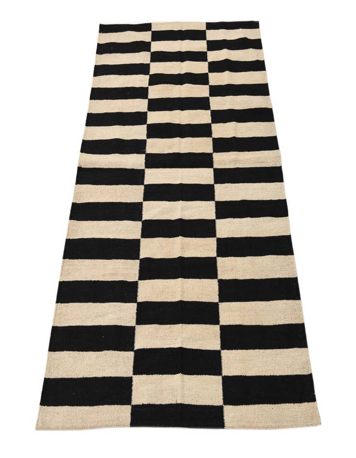 Detail image of  3' 3 x 4' 10  Hand Woven Kilim Modern Wool Rug