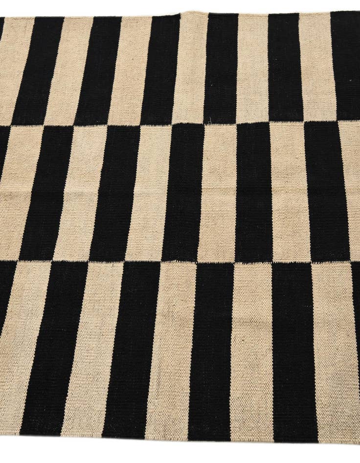 Detail image of  3' 3 x 4' 10  Hand Woven Kilim Modern Wool Rug