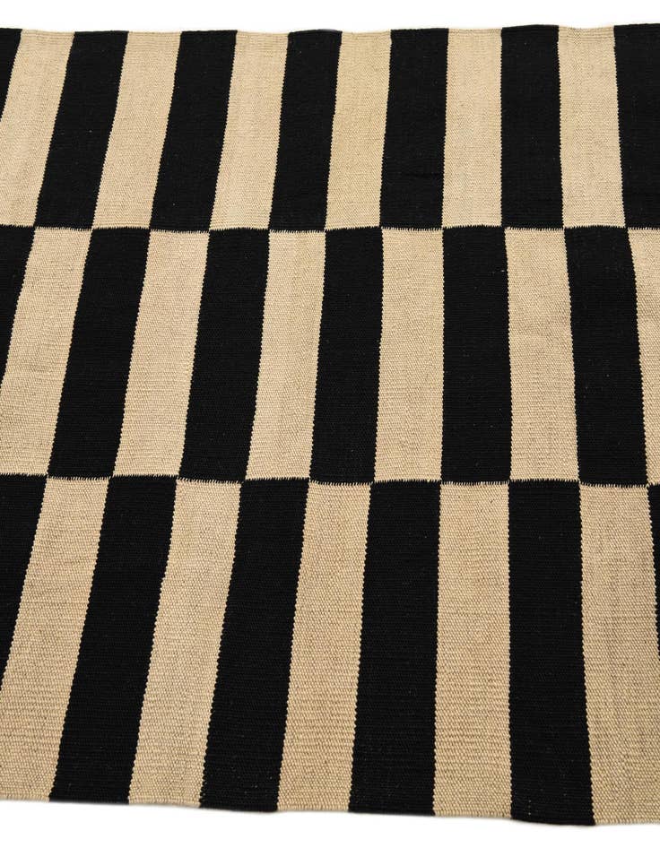 Detail image of  3' 4 x 4' 10  Hand Woven Kilim Modern Wool Rug