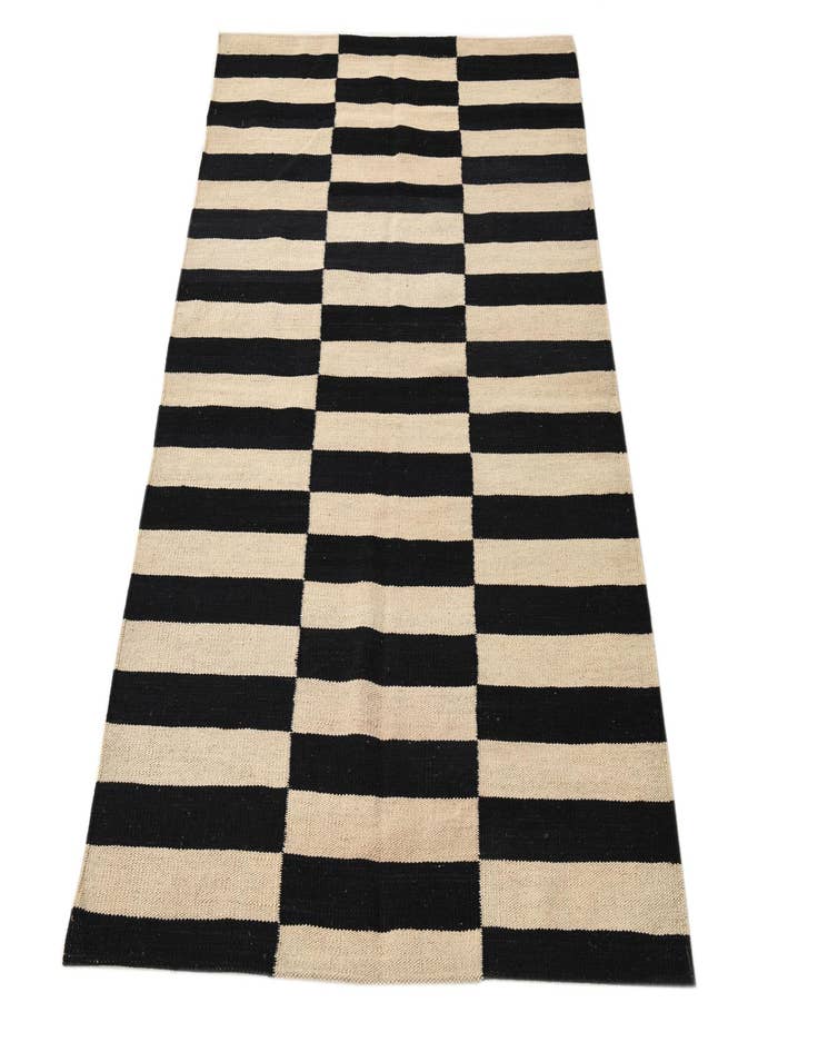 Detail image of  3' 3 x 4' 10  Hand Woven Kilim Modern Wool Rug