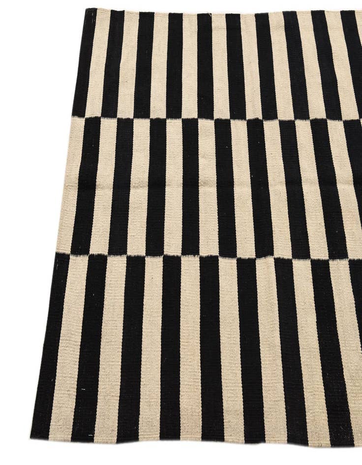 Detail image of  3' 4 x 4' 10  Hand Woven Kilim Modern Wool Rug