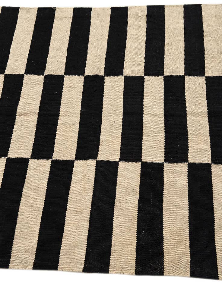 Detail image of  3' 4 x 4' 10  Hand Woven Kilim Modern Wool Rug