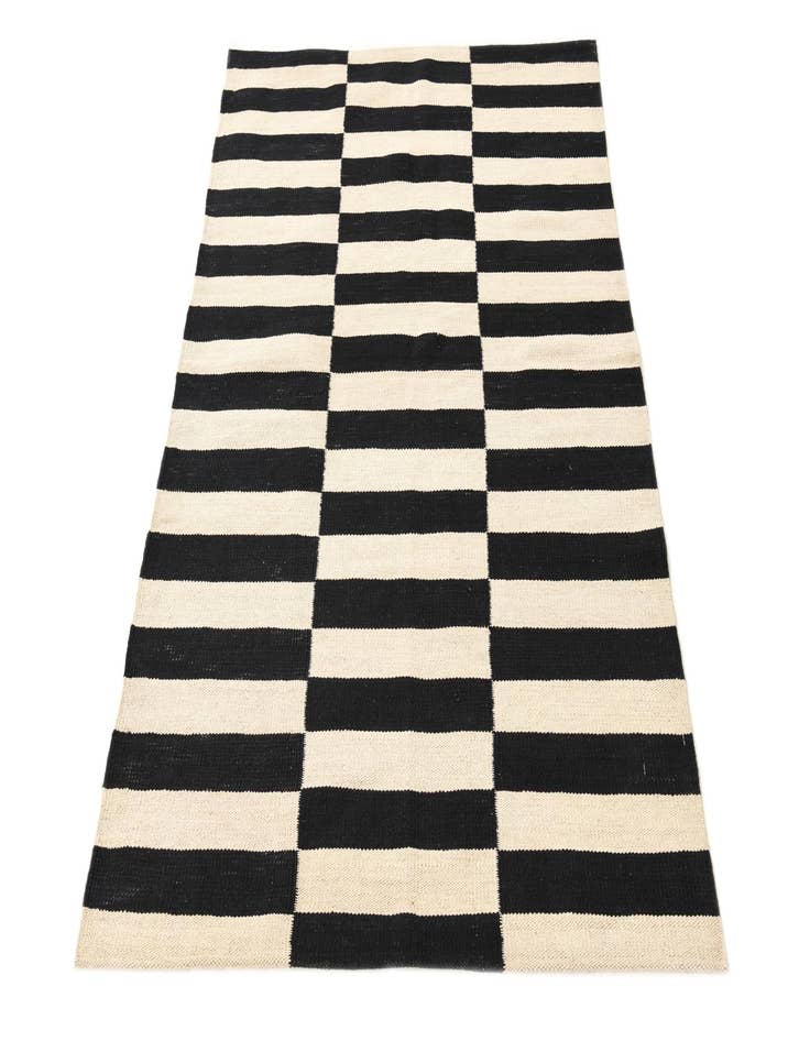 Detail image of  3' 4 x 4' 10  Hand Woven Kilim Modern Wool Rug