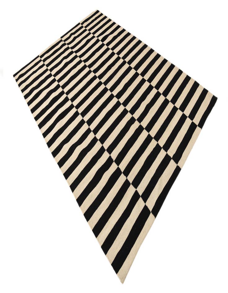 Detail image of  5' 8 x 7' 11  Hand Woven Kilim Modern Wool Rug