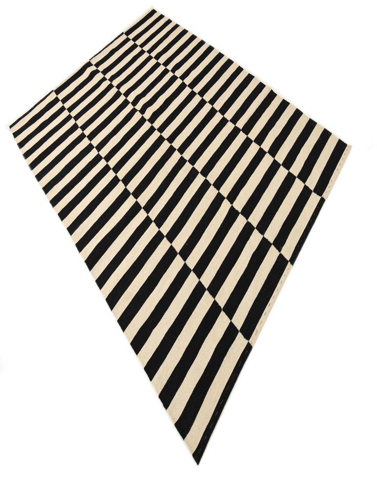 Detail image of  5' 7 x 7' 8  Hand Woven Kilim Modern Wool Rug