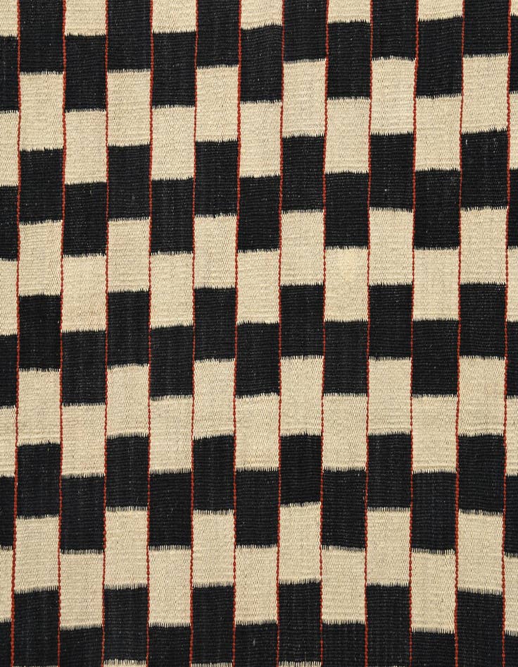 Detail image of  5' 1 x 6' 5  Hand Woven Kilim Modern Wool Rug