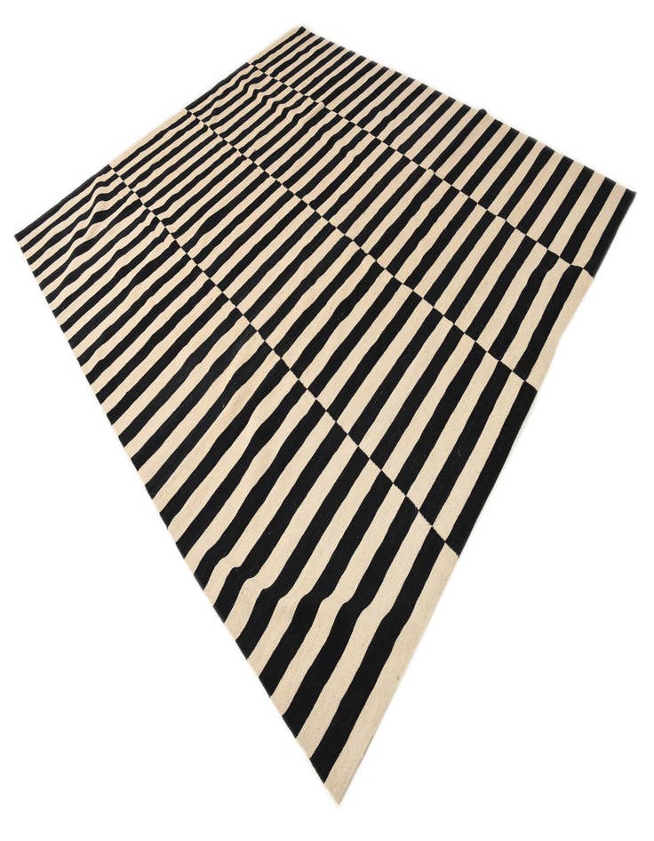 Detail image of  8' 7 x 9' 9  Hand Woven Kilim Modern Wool Rug