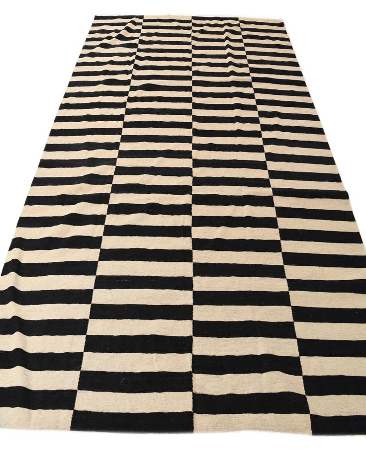 Detail image of  8' 7 x 9' 9  Hand Woven Kilim Modern Wool Rug