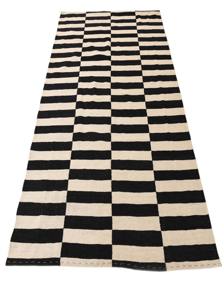 Detail image of  5' 8 x 7' 7  Hand Woven Kilim Modern Wool Rug