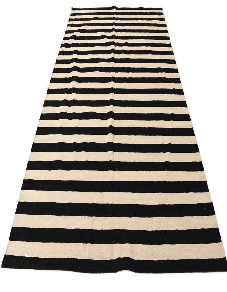 Detail image of  6' 7 x 9' 10  Hand Woven Kilim Modern Wool Rug