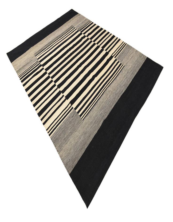 Detail image of  6' 11 x 9' 7  Hand Woven Kilim Modern Wool Rug