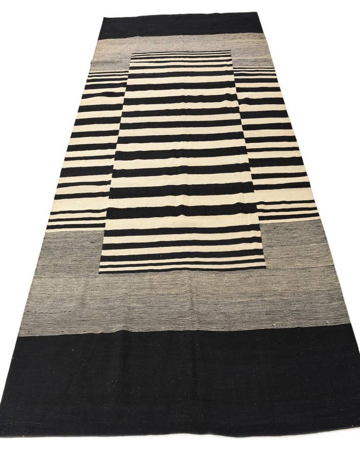 Detail image of  6' 11 x 9' 7  Hand Woven Kilim Modern Wool Rug