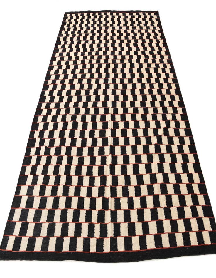 Detail image of  6' 9 x 9' 5  Hand Woven Kilim Modern Wool Rug