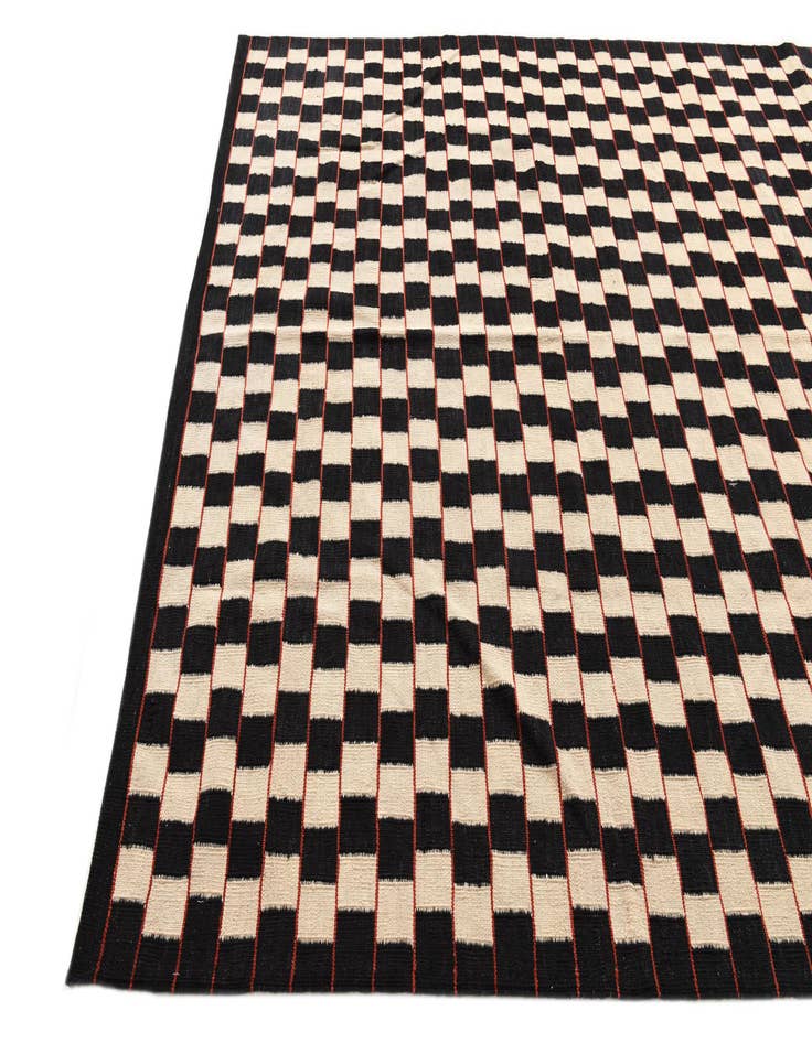 Detail image of  6' 9 x 9' 5  Hand Woven Kilim Modern Wool Rug