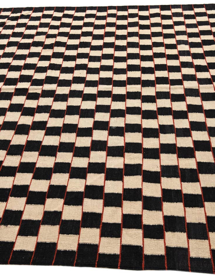 Detail image of  6' 9 x 9' 5  Hand Woven Kilim Modern Wool Rug