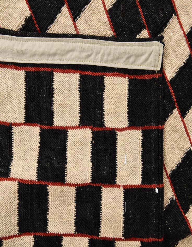 Detail image of  6' 9 x 9' 5  Hand Woven Kilim Modern Wool Rug