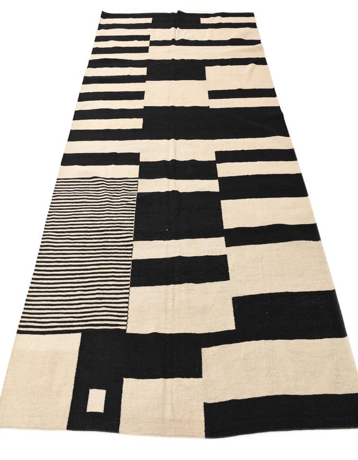 Detail image of  6' 9 x 9' 7  Hand Woven Kilim Modern Wool Rug