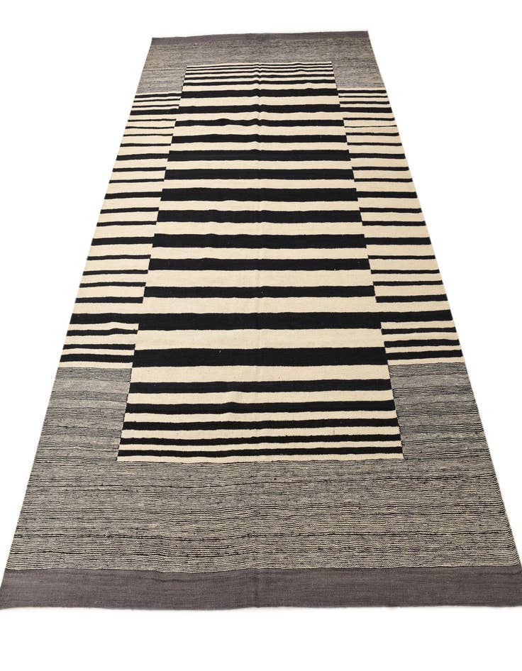 Detail image of  6' 10 x 9' 6  Hand Woven Kilim Modern Wool Rug