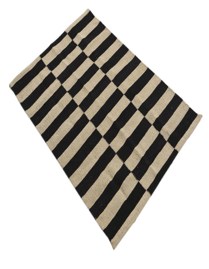 Detail image of  2' 8 x 3' 9  Hand Woven Kilim Modern Wool Rug