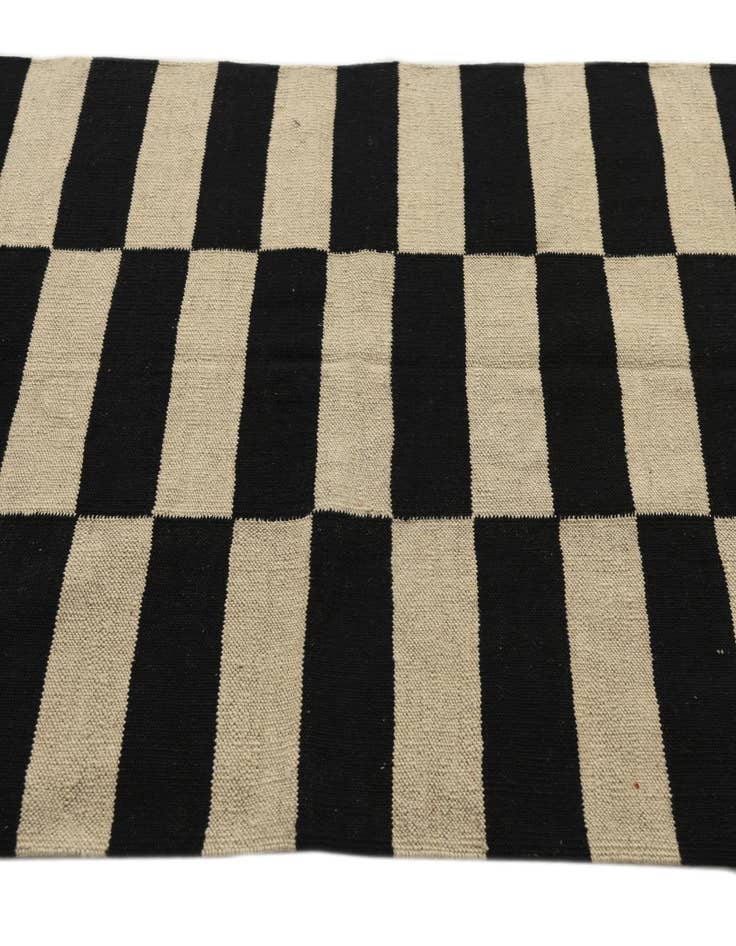 Detail image of  3' 4 x 4' 8  Hand Woven Kilim Modern Wool Rug