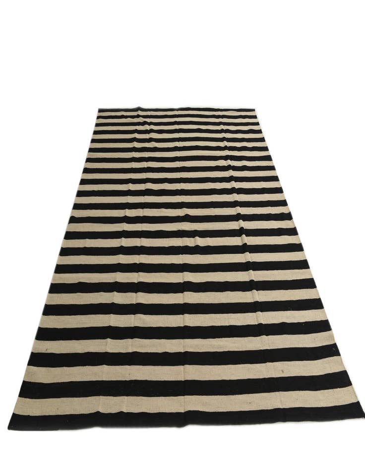 Detail image of  8' 2 x 10'  Hand Woven Kilim Modern Wool Rug