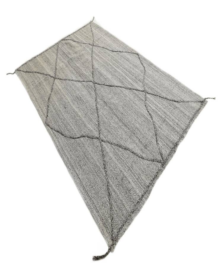 Detail image of  6' 6 x 10'  Hand Woven Kilim Modern Wool Rug