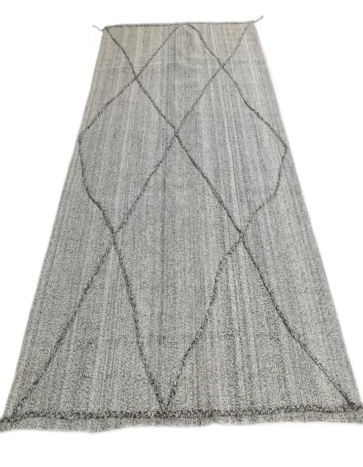 Detail image of  6' 6 x 10'  Hand Woven Kilim Modern Wool Rug