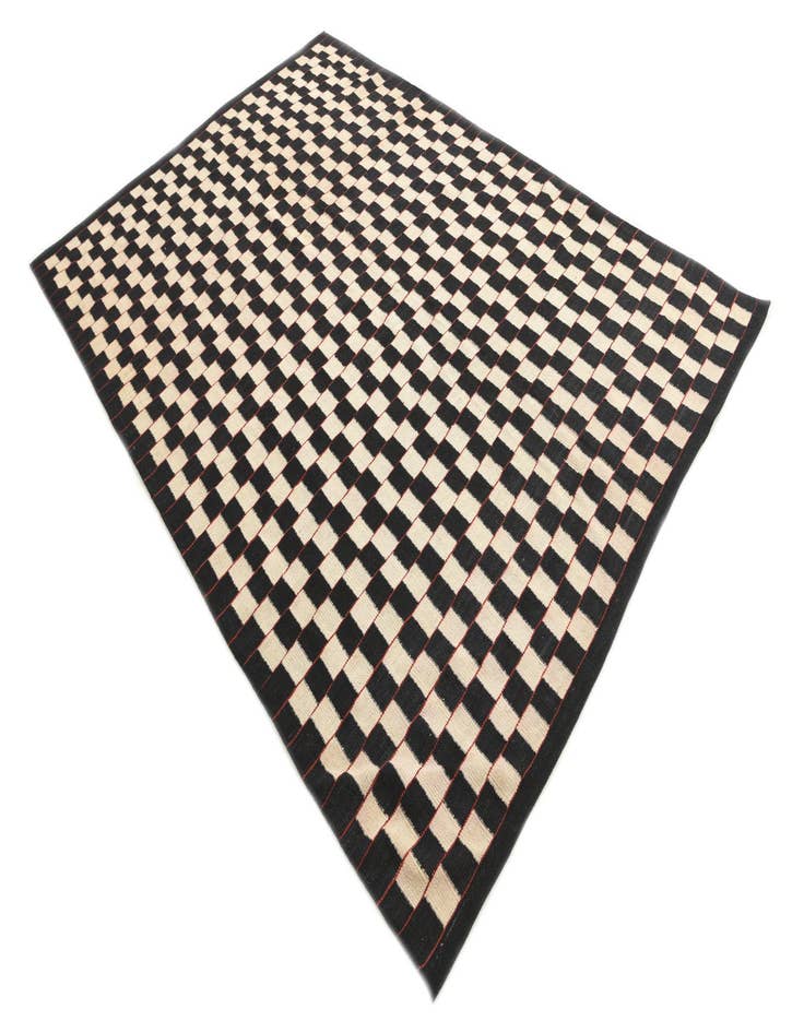 Detail image of  6' 6 x 9' 6  Hand Woven Kilim Modern Wool Rug