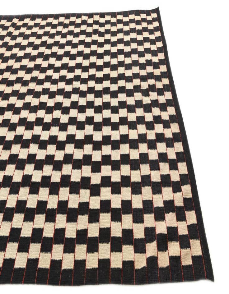 Detail image of  6' 6 x 9' 6  Hand Woven Kilim Modern Wool Rug