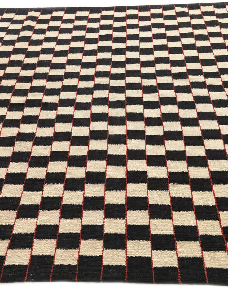 Detail image of  6' 6 x 9' 6  Hand Woven Kilim Modern Wool Rug