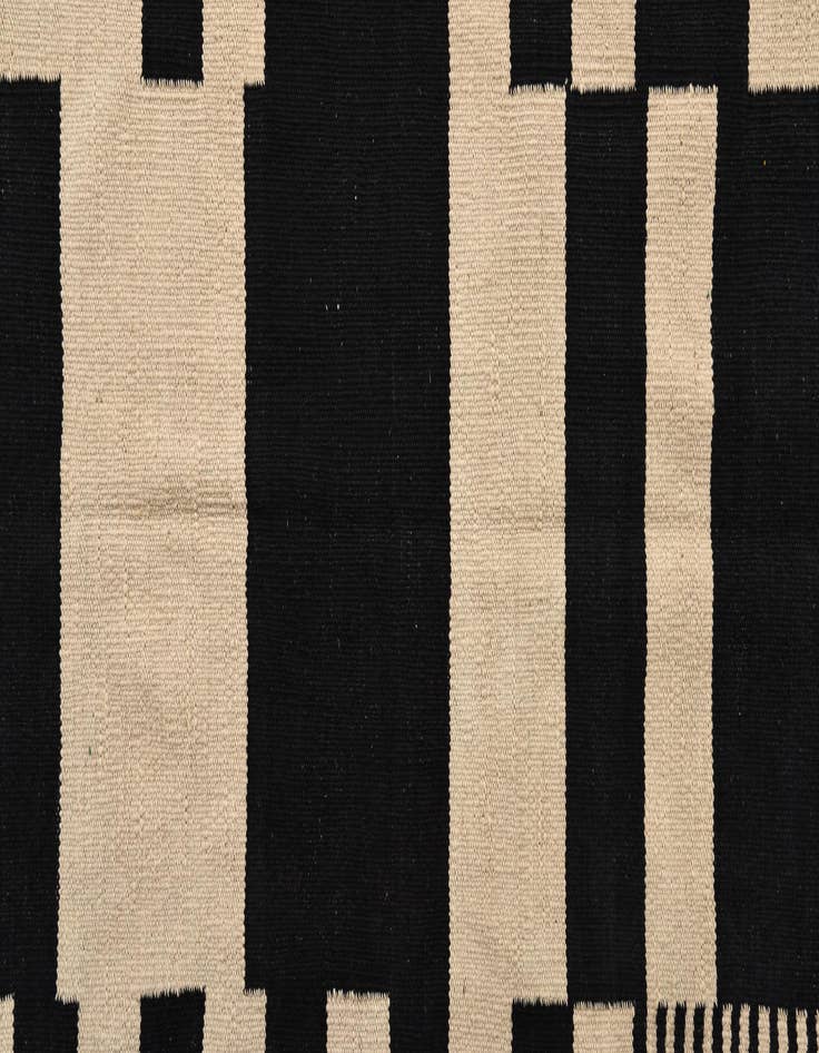 Detail image of  4' 8 x 6' 4  Hand Woven Kilim Modern Wool Rug