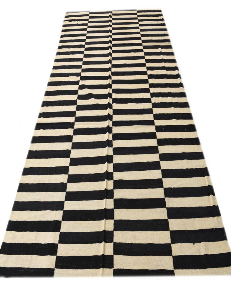 Detail image of  6' 9 x 9' 8  Hand Woven Kilim Modern Wool Rug