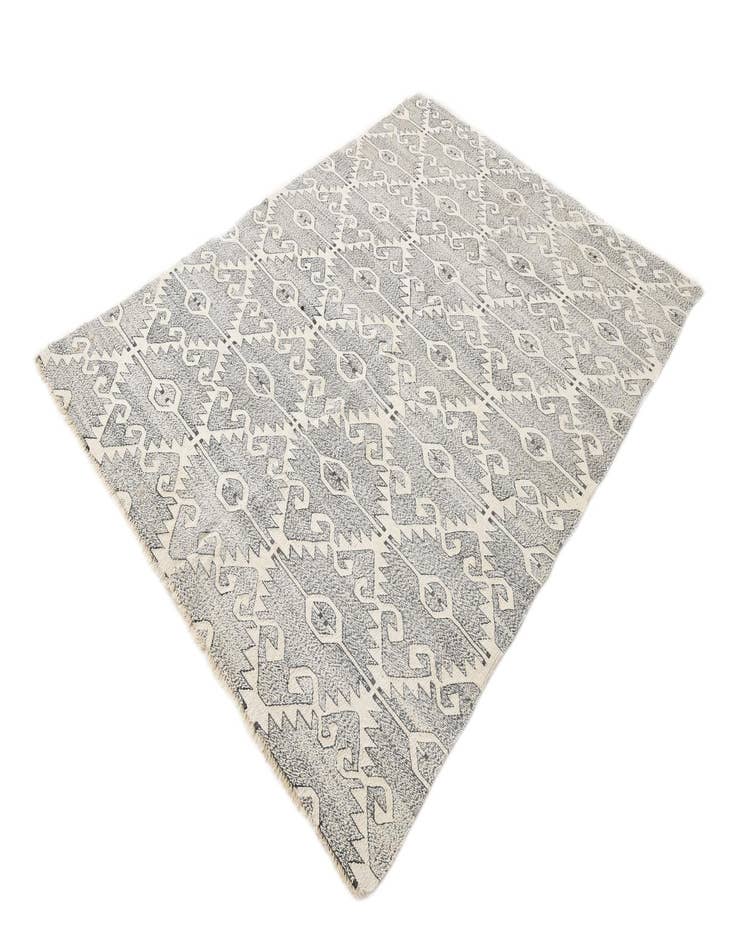 Detail image of  5' 7 x 7' 10  Hand Woven Kilim Modern Wool Rug