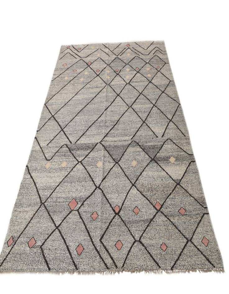 Detail image of  6' 10 x 9' 5  Hand Woven Kilim Modern Wool Rug