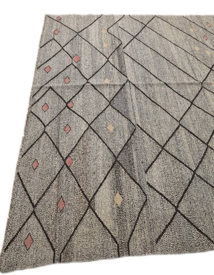 Detail image of  6' 10 x 9' 5  Hand Woven Kilim Modern Wool Rug