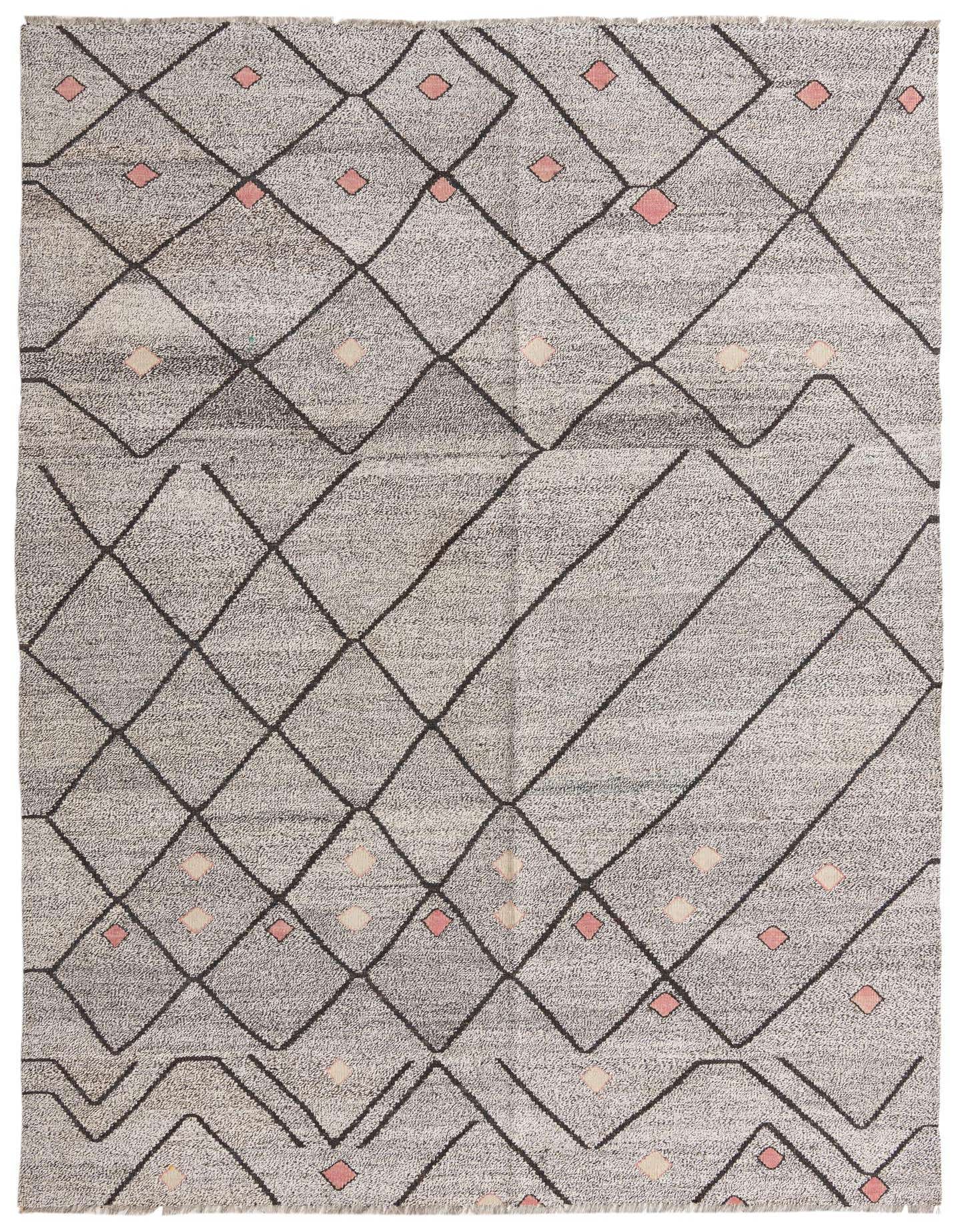 Primary image  6' 10 x 9' 5  Hand Woven Kilim Modern Wool Rug