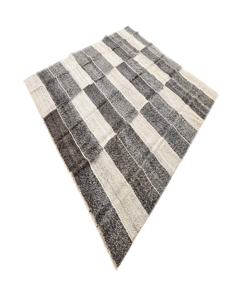Detail image of  8' 1 x 9' 3  Hand Woven Kilim Modern Wool Rug