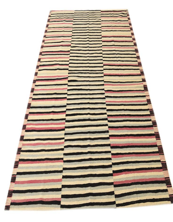 Detail image of  5' 10 x 7' 9  Hand Woven Kilim Modern Wool Rug