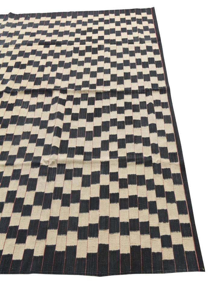 Detail image of  6' 9 x 9' 5  Hand Woven Kilim Modern Wool Rug