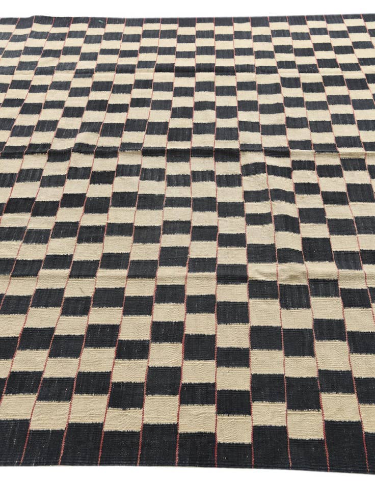 Detail image of  6' 9 x 9' 5  Hand Woven Kilim Modern Wool Rug