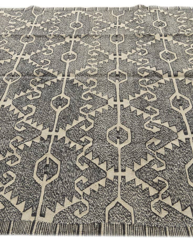 Detail image of  7' x 9' 4  Hand Woven Kilim Modern Wool Rug