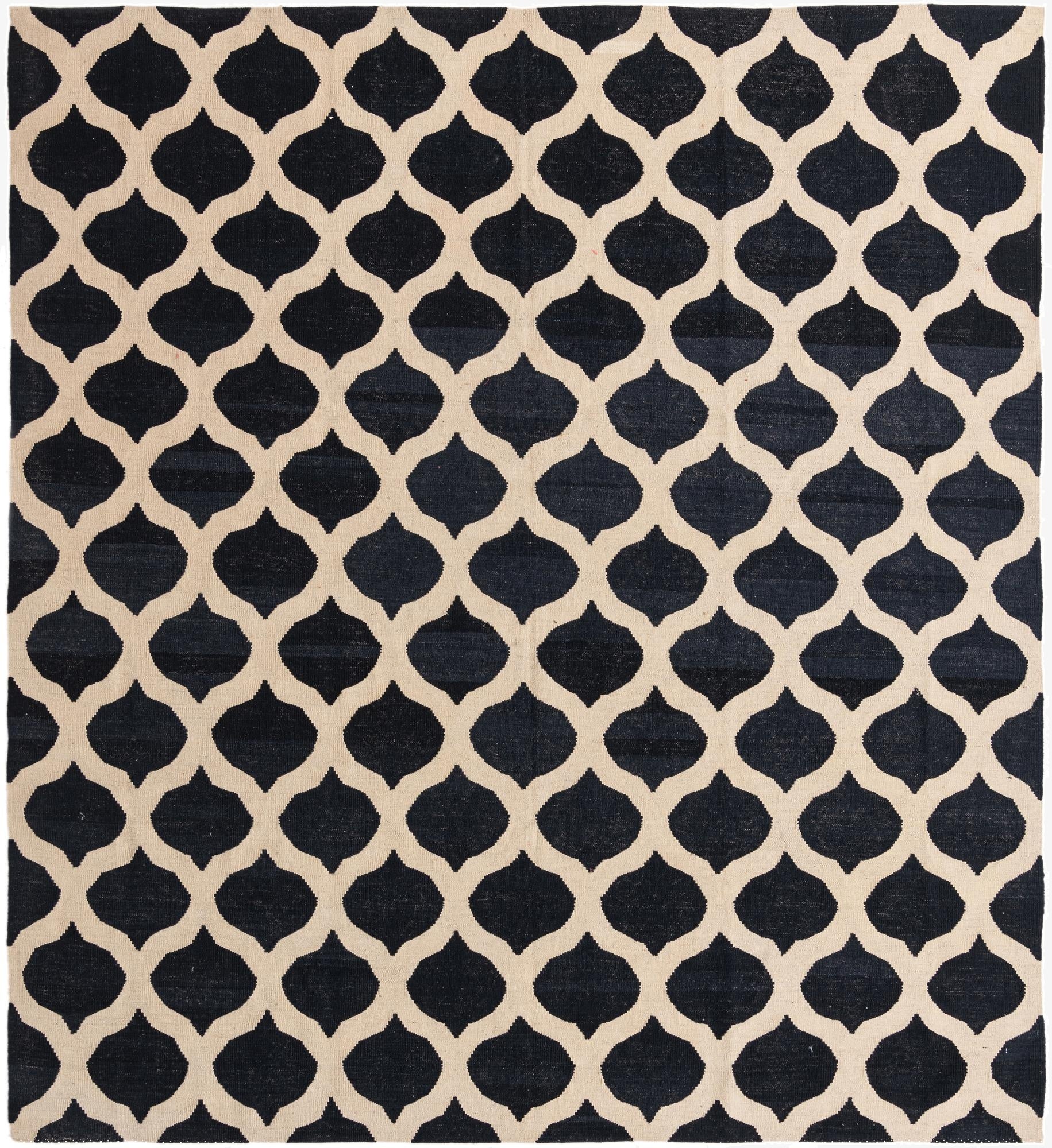  8' 7 x 9' 6  Hand Woven Kilim Modern Wool Rug