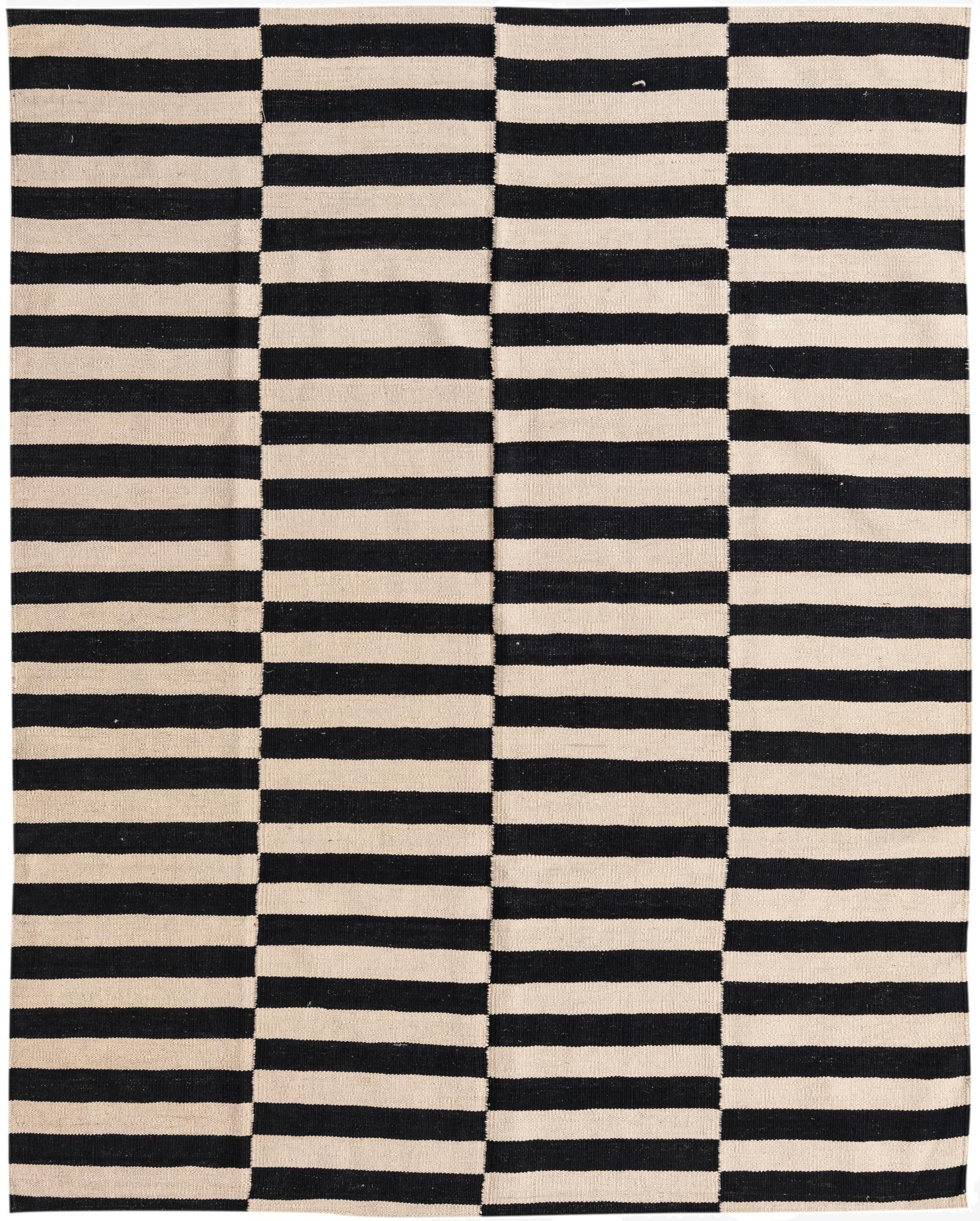  5' x 6' 4  Hand Woven Kilim Modern Wool Rug